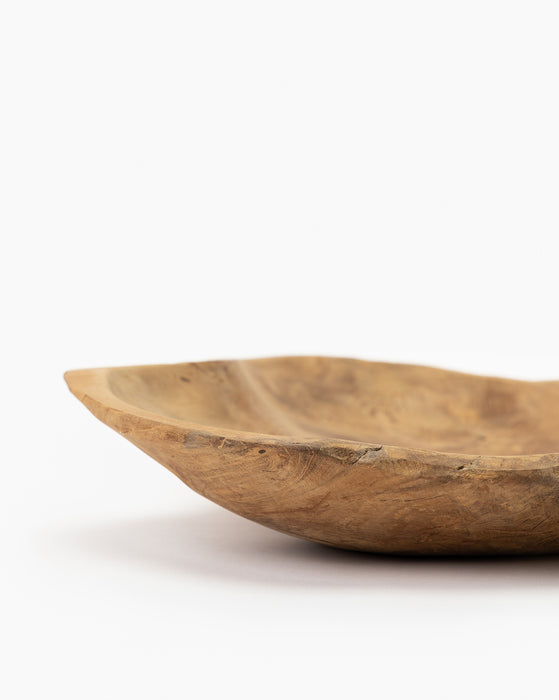 Raw Edge Teak Bowl