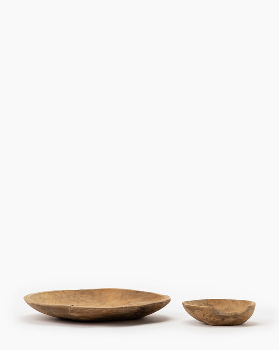 Raw Edge Teak Bowl
