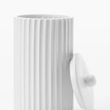 Fluted Lidded Bathroom Canister