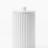 Fluted Lidded Bathroom Canister