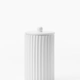 Fluted Lidded Bathroom Canister