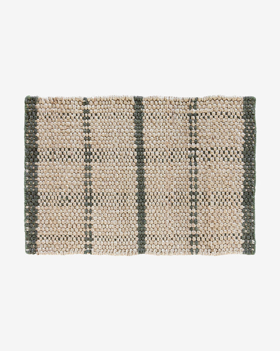 Simple Checkered Jute Doormat