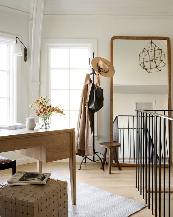 Jovie Woven Floor Mirror