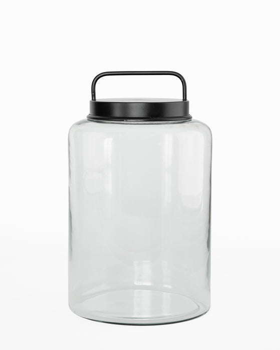 Large Montana Glass Jar with Black Lid