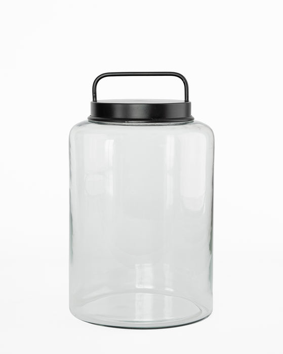 Carraway Etched Glass Canister with Lid  Glass canisters, Glass canister  jars, Glass containers