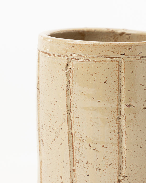 Striped Clay Planter