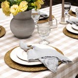 Border Stitch Linen Napkins (Set of 4)