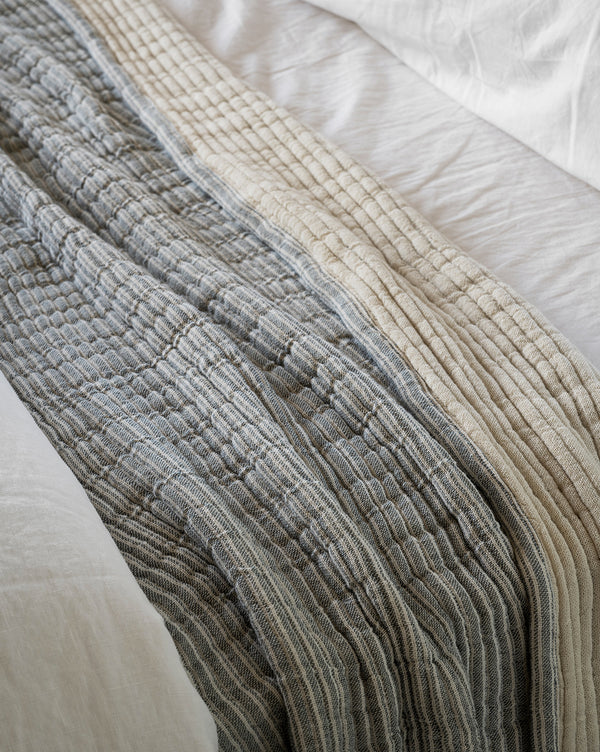 Hanson Striped Cotton Coverlet