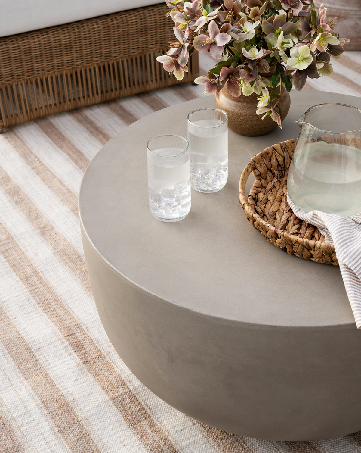 Faux concrete coffee table outdoor discount