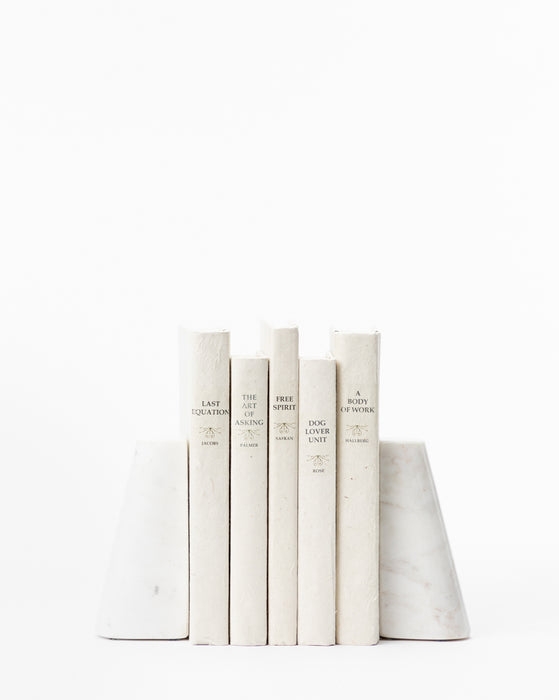Tapered Marble Bookends (Set of 2)