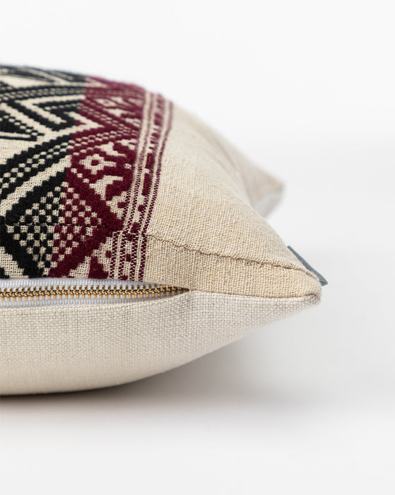 Vintage Black Tribal Print Pillow Cover No. 2