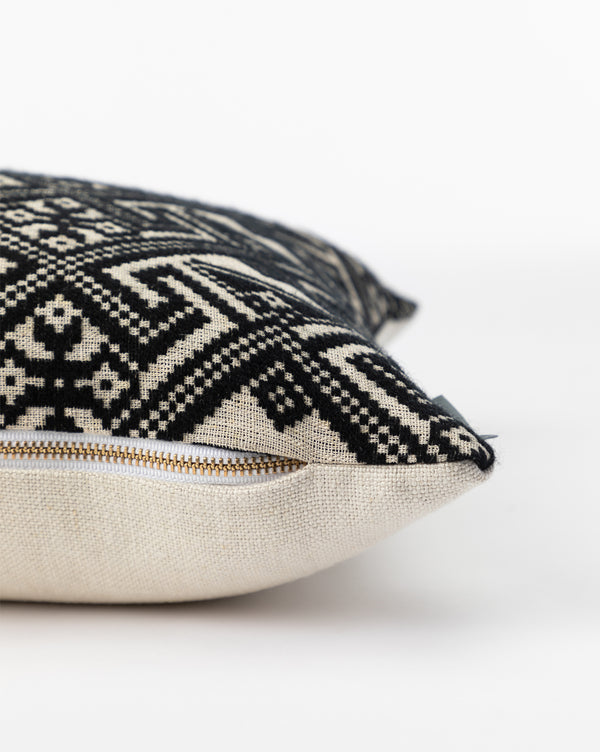 Vintage Black Tribal Print Pillow Cover No. 5