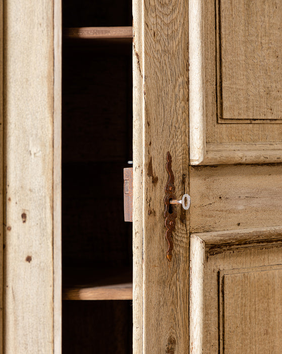 Vintage Bleached Oak Armoire