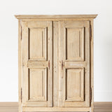 Vintage Bleached Oak Armoire