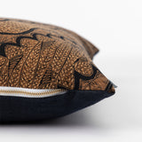 Vintage Brown Diagonal Pattern Pillow Cover No. 1