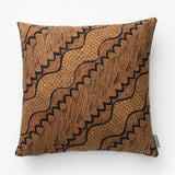 Vintage Brown Diagonal Pattern Pillow Cover No. 1