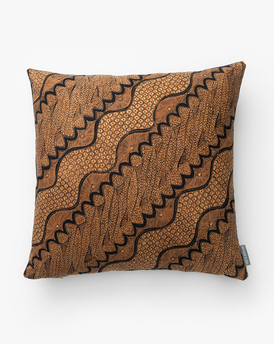 Vintage Brown Diagonal Pattern Pillow Cover No. 1