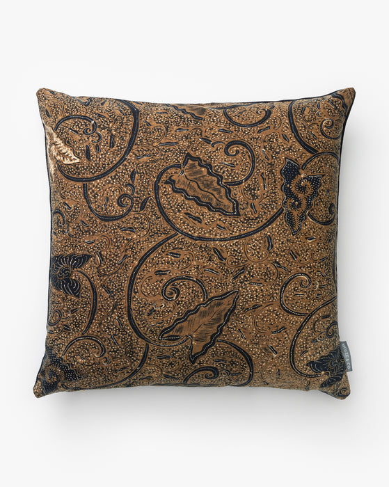 Vintage Brown Leaf Pillow Cover No. 1