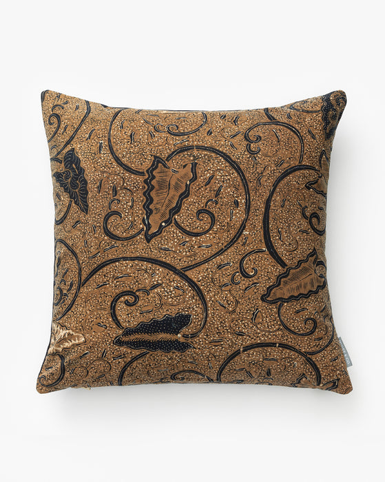 Vintage Brown Leaf Pillow Cover No. 4