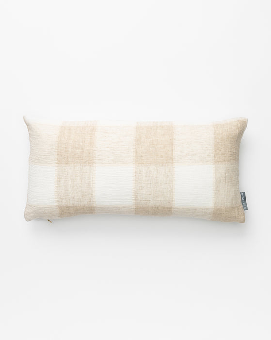 Vintage Natural Plaid Pillow Cover No. 1