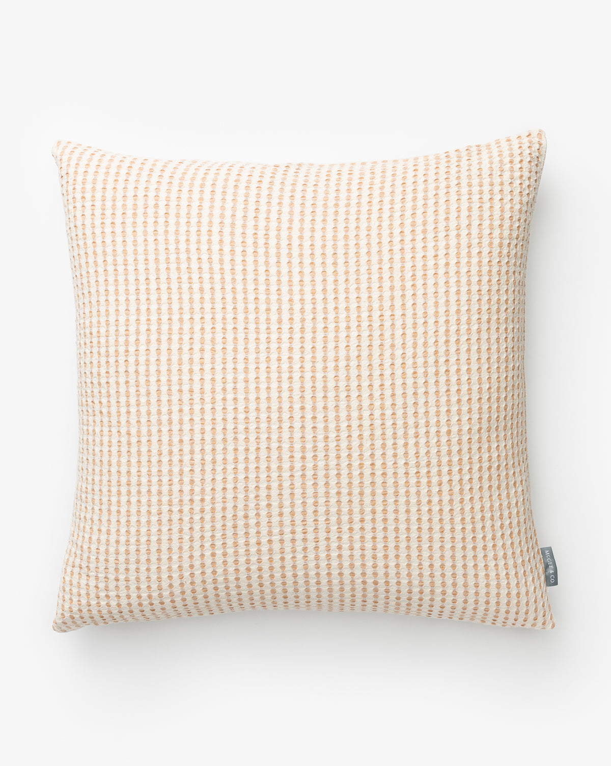 Vintage Orange Waffle Check Pillow Cover No. 1