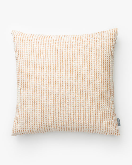 Vintage Orange Waffle Check Pillow Cover No. 1