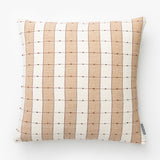 Vintage Tan Check Pillow Cover No. 1