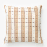 Vintage Tan Check Pillow Cover No. 2