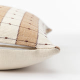 Vintage Tan Check Pillow Cover No. 3