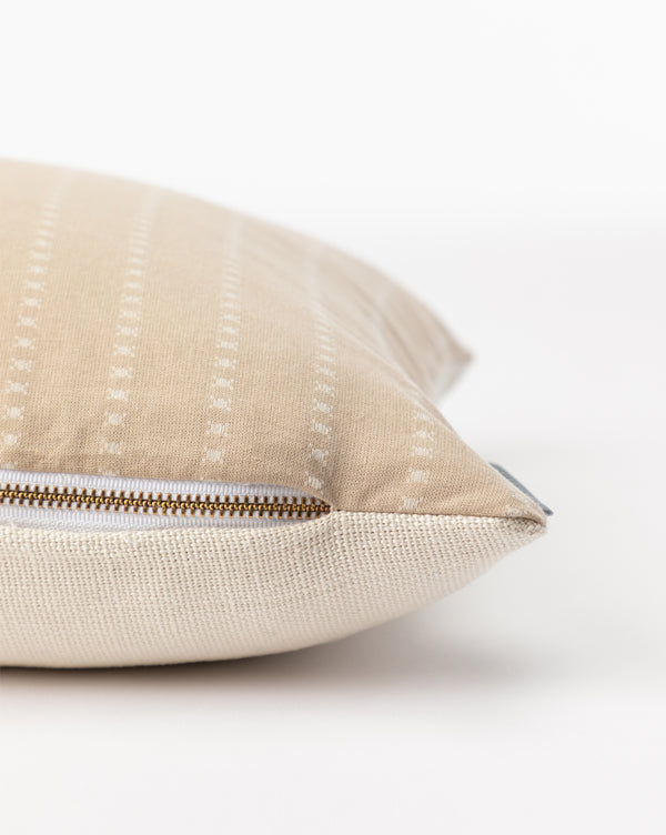 Vintage Taupe Stripe Pillow Cover No. 3