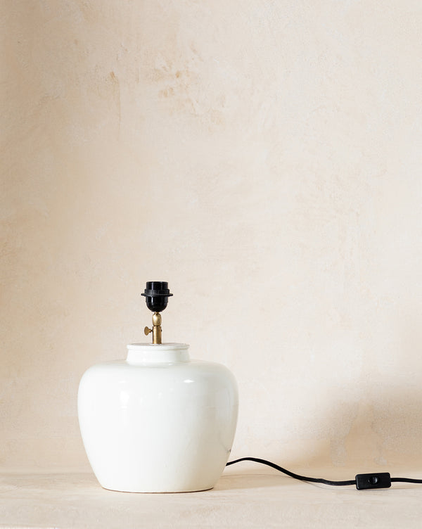 Vintage White Glazed Lamp