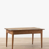 Vintage Wooden Farm Table with Drawer