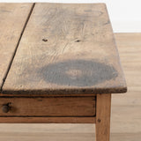 Vintage Wooden Farm Table with Drawer