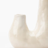 White Ceramic Duo Candle Holder