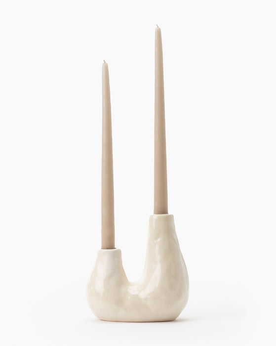 Ceramic Candle Holder Duo