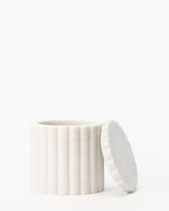 White Marble Canister