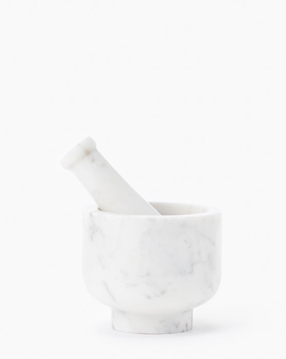 Marble Mortar & Pestle, White, Small