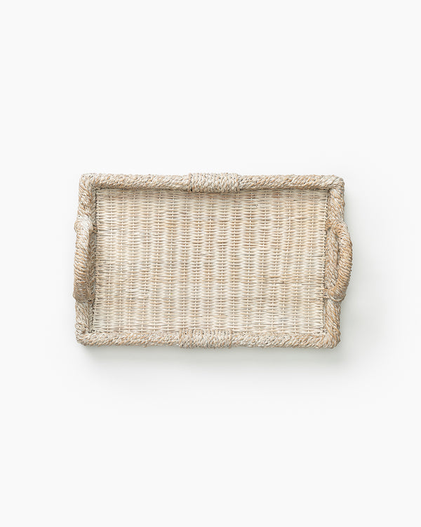 Whitewashed Handled Tray