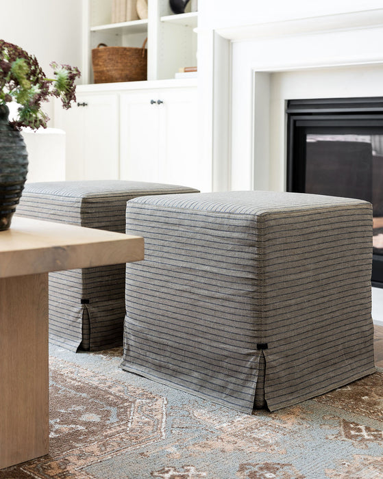 Sophie Slipcover Ottoman