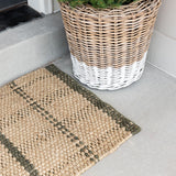Simple Checkered Jute Doormat
