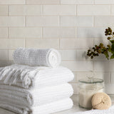 Una White Fringe Bath Collection
