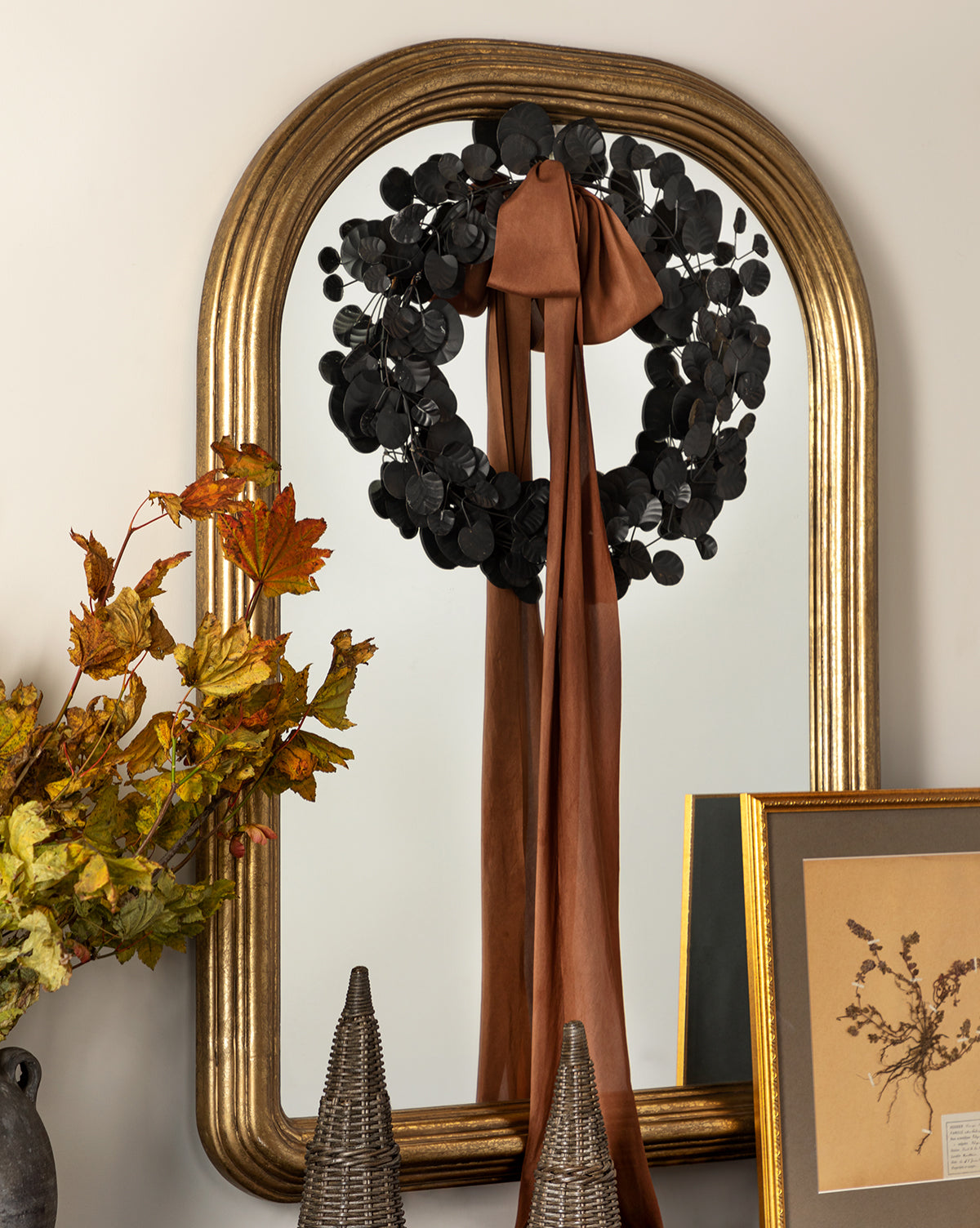 Faux Black Eucalyptus Wreath