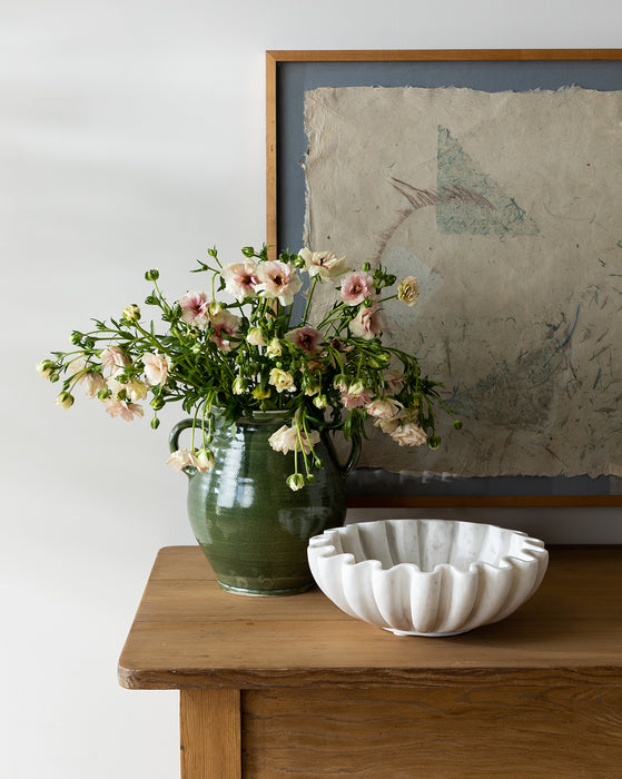 Fluted Marble Bowl