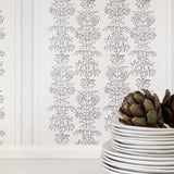Demi Floral Stripe Wallpaper